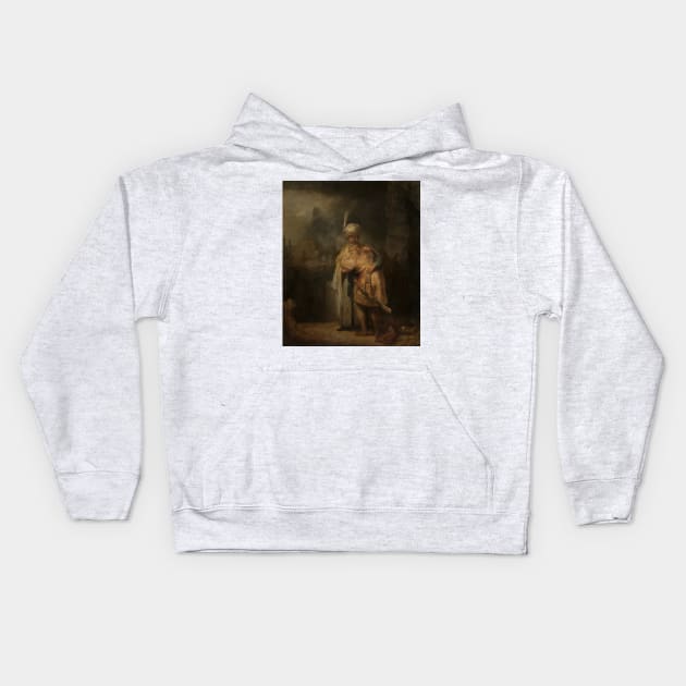 David and Jonathan by Rembrandt Kids Hoodie by Classic Art Stall